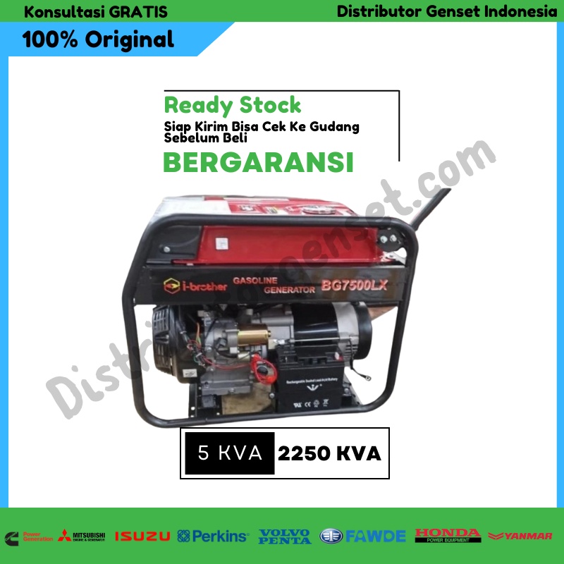 Genset 5000 Watt i brothers BG 7500LX Bensin