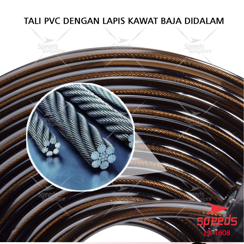 SPEEDS SKIPPING OLAHRAGA LOMPAT TALI JUMP ROPE ORIGINAL 021-1608