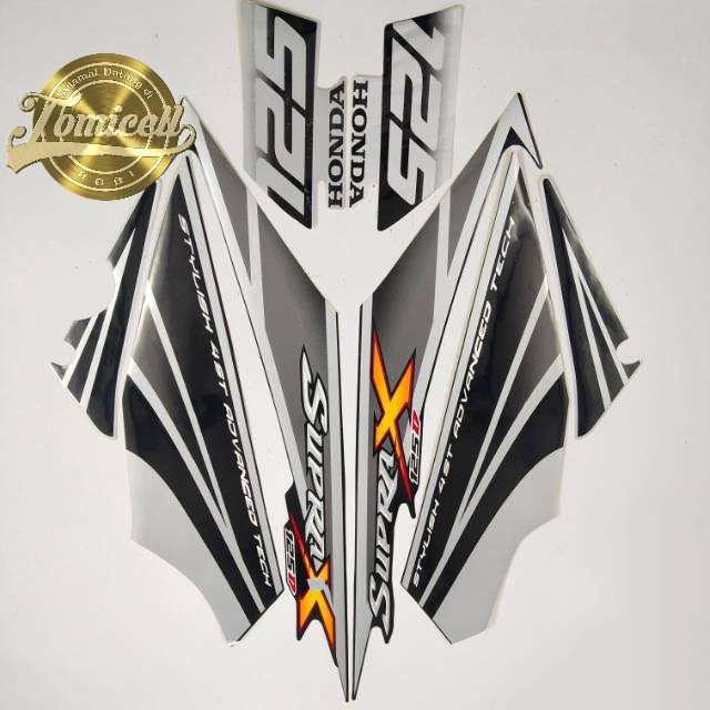 striping honda supra x 125 d 2007 silver list body standar berkualitas