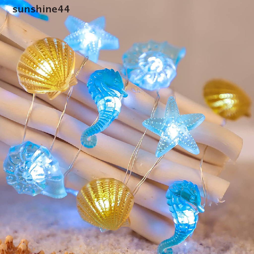 Sunshine Ocean Series Lampu Led String 2m Kuda Laut Seastar Fairy Light Natal Decor ID