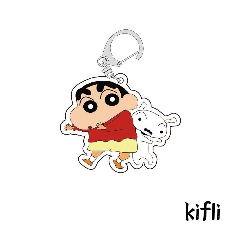 [KD] Liontin Hias Akrilik Dua Sisi Transparan Pendant Crayon Shin-chan Kartun Gantungan Kunci