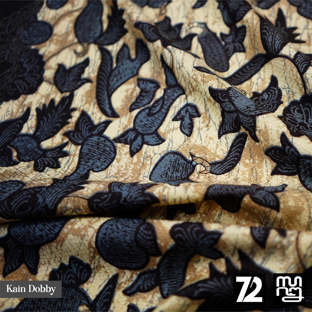 KAIN BATIK PREMIUM Bahan Dobby Motif Godong Tibo Warna Hitam Item Ireng Black 723499 Cap 72 Jarik Jarit Samping Kebat Panjang Batik Dobby Modern Premium Bahan Seragam Batik Pernikahan Kantor Keluarga Murah Kamen Jadi Batik Bali Lembaran