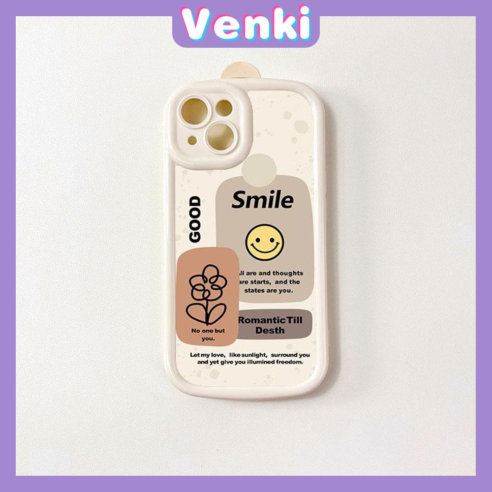 Case for iPhone 11 Soft TPU Glossy Round Edges Case Trendy Flower and Smiley Camera Protection Shockproof For iPhone 14 13 12 11 Pro Max 7 8 Plus X XR