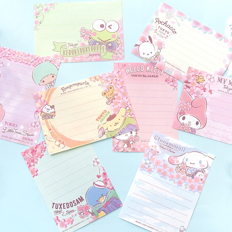 (70 HAL)BUKU NOTES KECIL SANRIO SAKURA BERMOTIF WARNA / NOTES BUUKU MEMO KARAKTER CINAMOROLL KUROMI MELODY