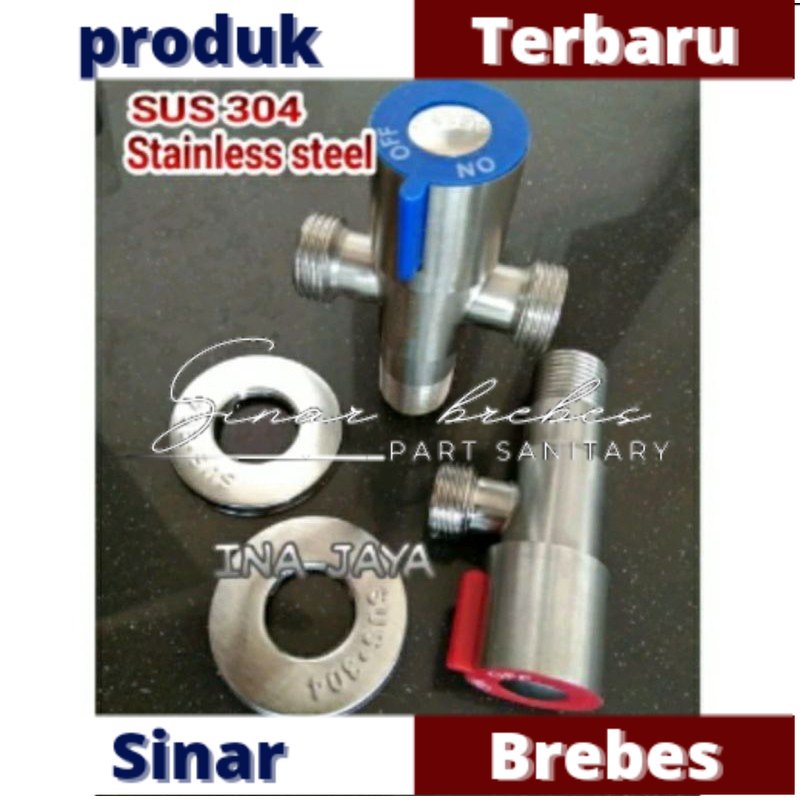 INAJAYA Keran Closet Cabang Dua & Single Kran Stop Toilet Shower Sower Bidet Closed Duduk Kloset Wc