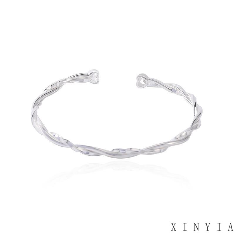 [xinyia.id11] Mobius Gelang Wanita Sterling Silver Desain Musim Panas Bermutu Tinggi Double-layer Love Bracelet