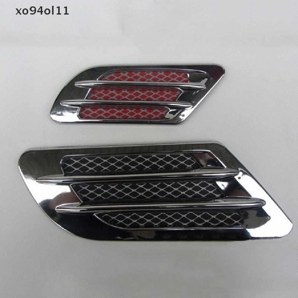 Xo Penutup Lubang Ventilasi Aliran Udara Samping Mobil Fender Intake Grille Duct Dekorasi Sticker OL