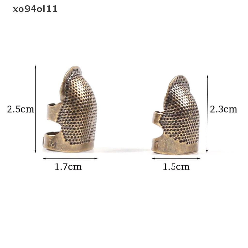 Xo Jahit Thimble Finger Protector Ring Pekerja Keras Logam Kuningan Bidal OL