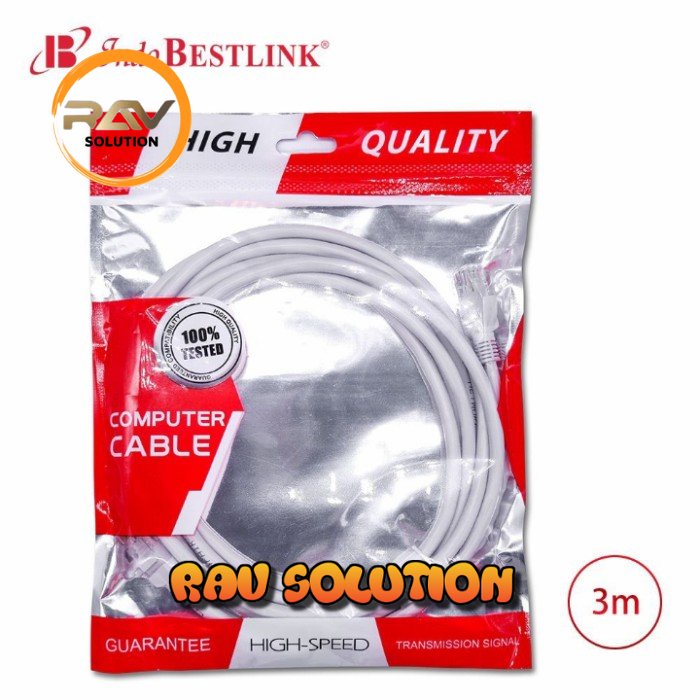 kabel LAN cat6e indobestlink 3meter / lan cat6 3m / lan cat6e 3m - SET A