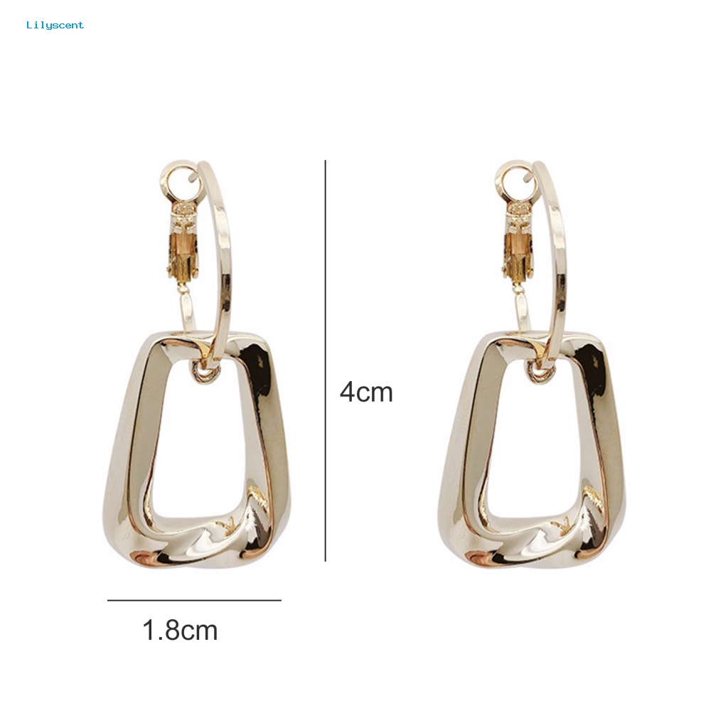 Lilyscent 1pasang Anting Hoop Ultra-Ringan Aksesori Perhiasan Wanita Jewelry Pendent Earrings Charming