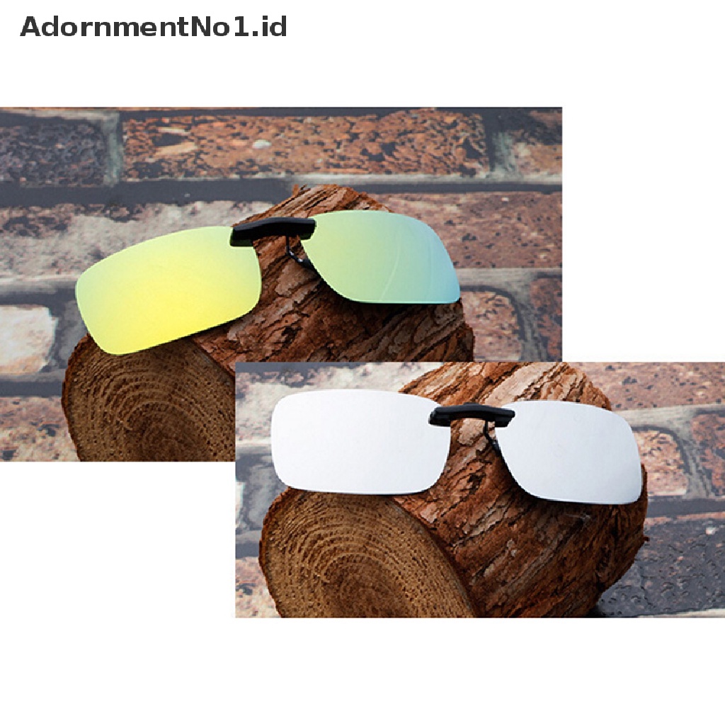 [AdornmentNo1] Kacamata Hitam Polarized Clip On Driving Sunglasses Day Vision UV400 Lensa Night Vision [ID]