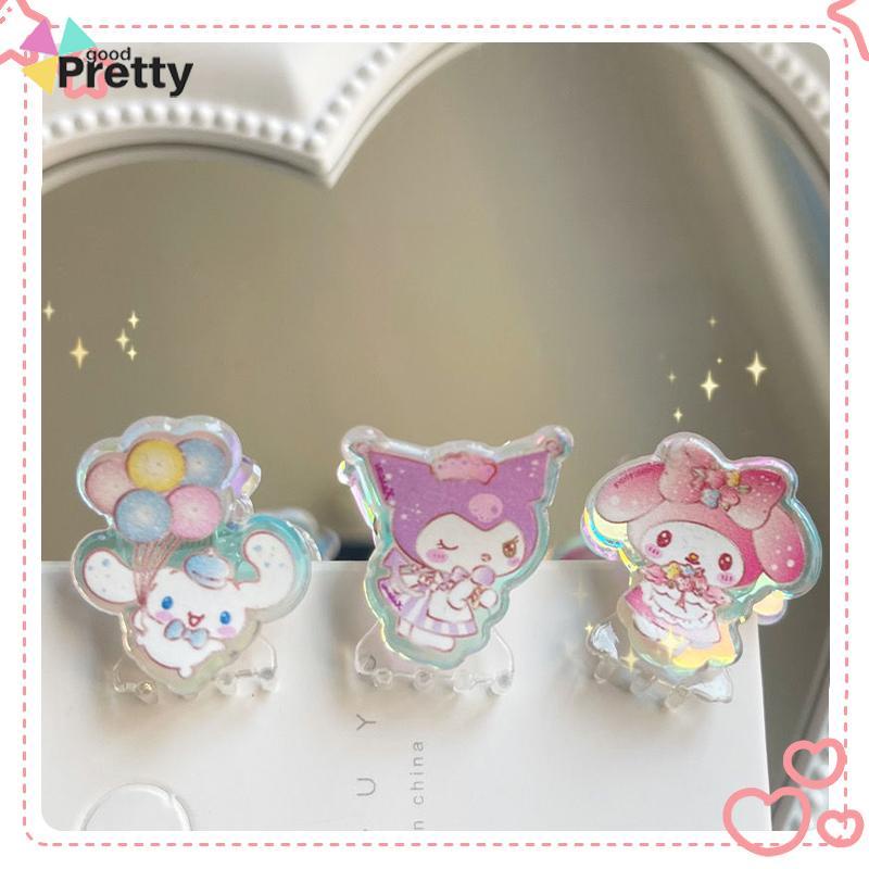 Klip Poni Mini Kartun Karakter Laser Sanrio Kuromi Melody Korea Fahion Lucu Gaya Aksesoris Rambut - PD