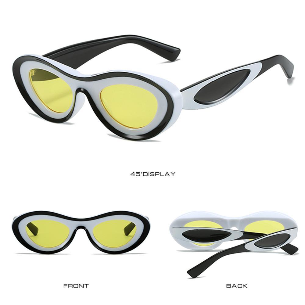 Kacamata Mata Kucing Nanas UV400 Cekung Eyewear Oval Sun Glasses