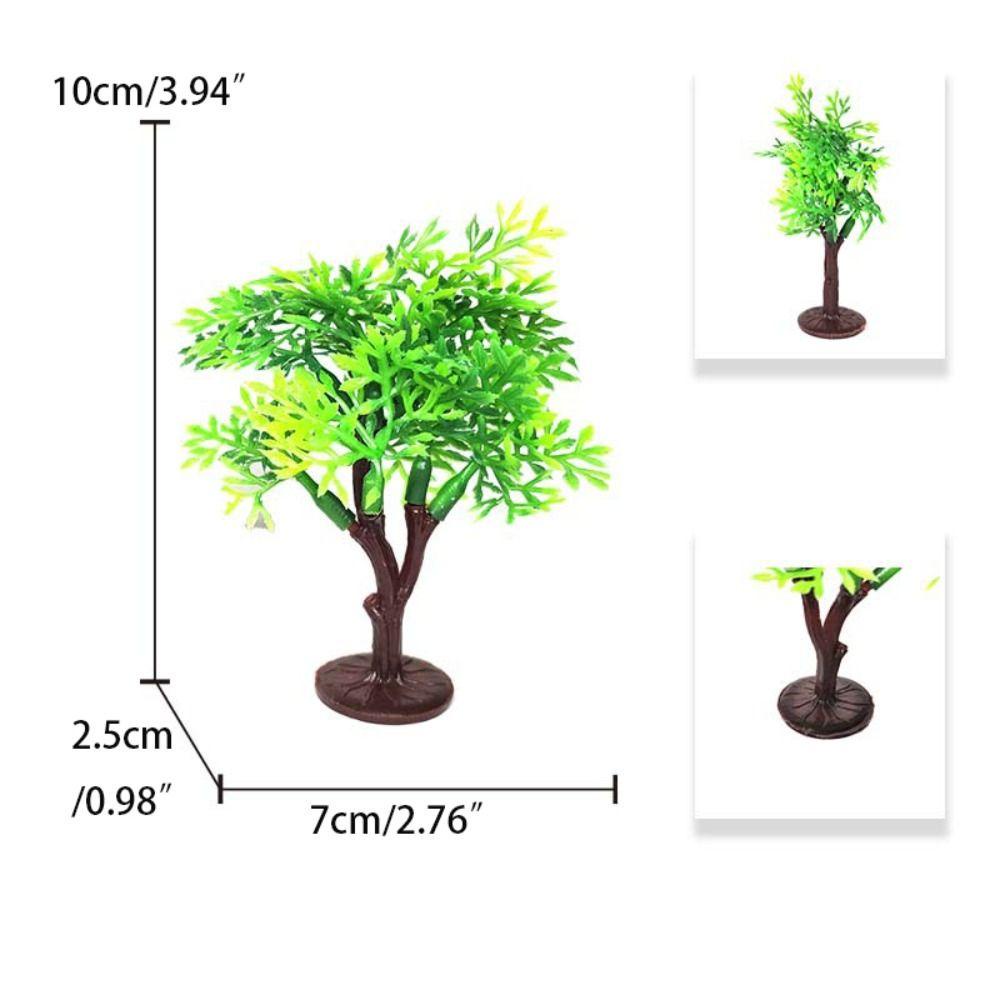 [Elegan] Pohon Buatan Kreatif 10 cm Pasir Meja Pohon Aksesoris Game Mental Dekorasi Adegan Kerajinan Tangan Pohon Palsu