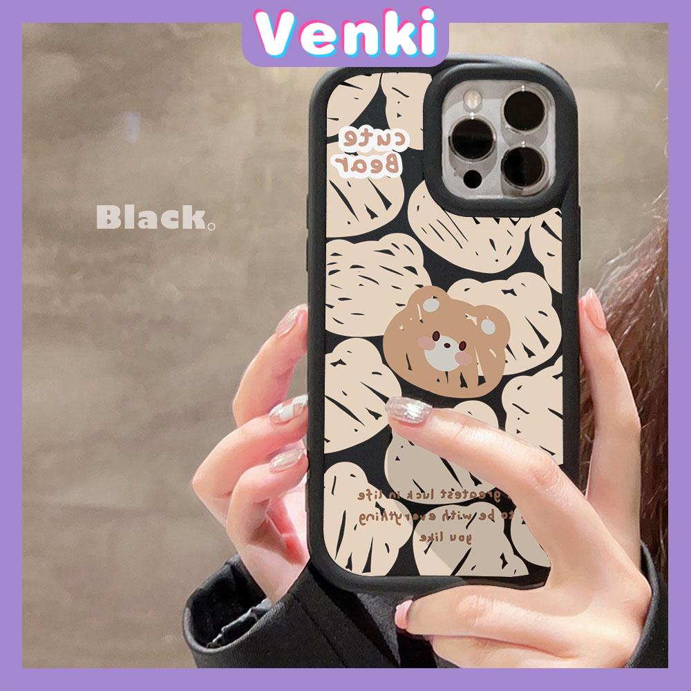 Case fo iPhone 11 Pro Max TPU Soft Case Frosted Bubble Case Black White Cute Cartoon Bears Camera Protection Shockproof For iPhone 14 13 12 11 Plus Pro Max 7 Plus X XR