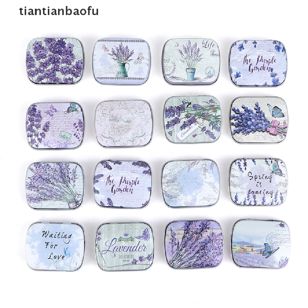 [tiantianbaofu] Lavender mini Box Sealed jar packing Kotak Perhiasan candy Box Coin Box Butik