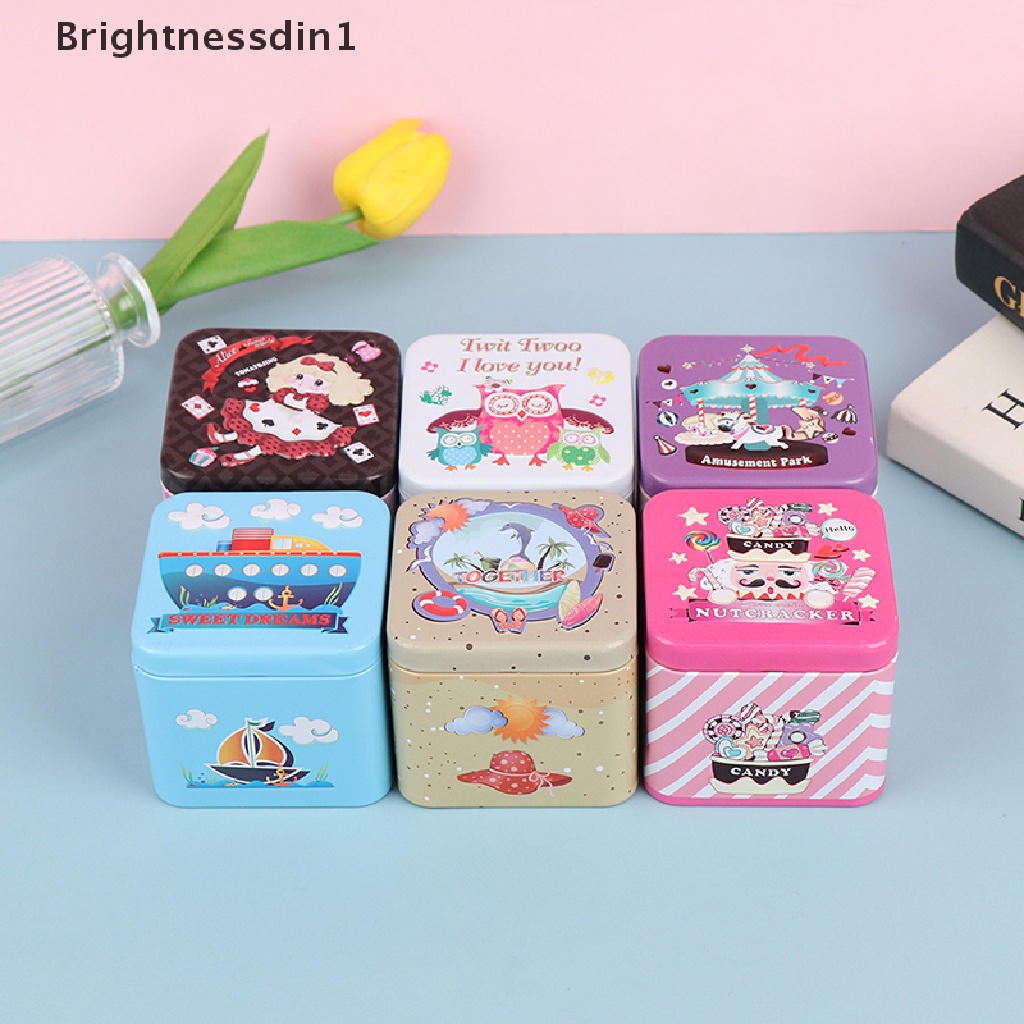 [Brightnessdin1] Colorful Tin Box Sealed Jar Packing Kotak Perhiasan Candy Box Kotak Penyimpanan Kecil Butik