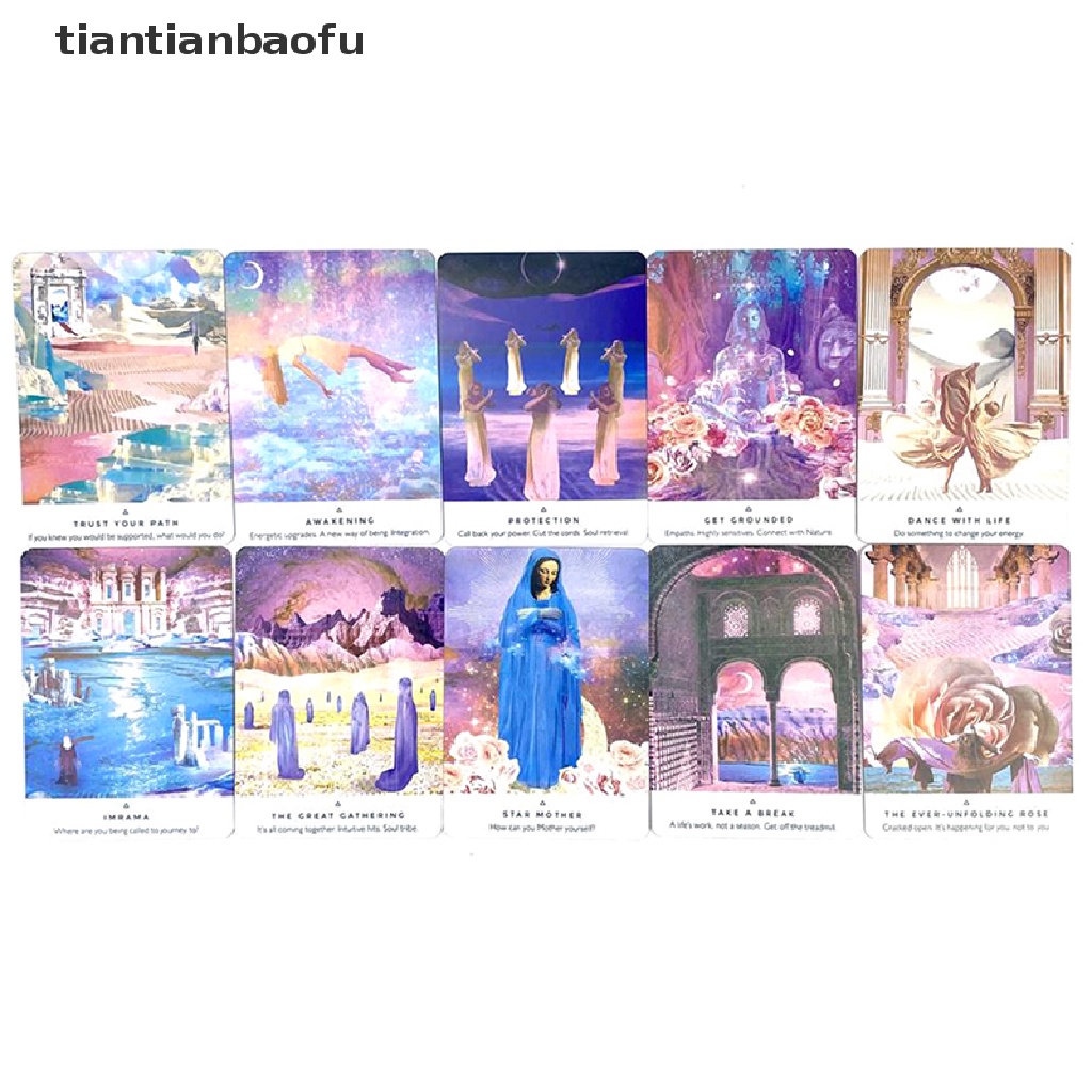 [tiantianbaofu] Besi Kotak Kerja Lampumu Oracle Tarot Ramalan Deck Party Board Game w/Butik Manual