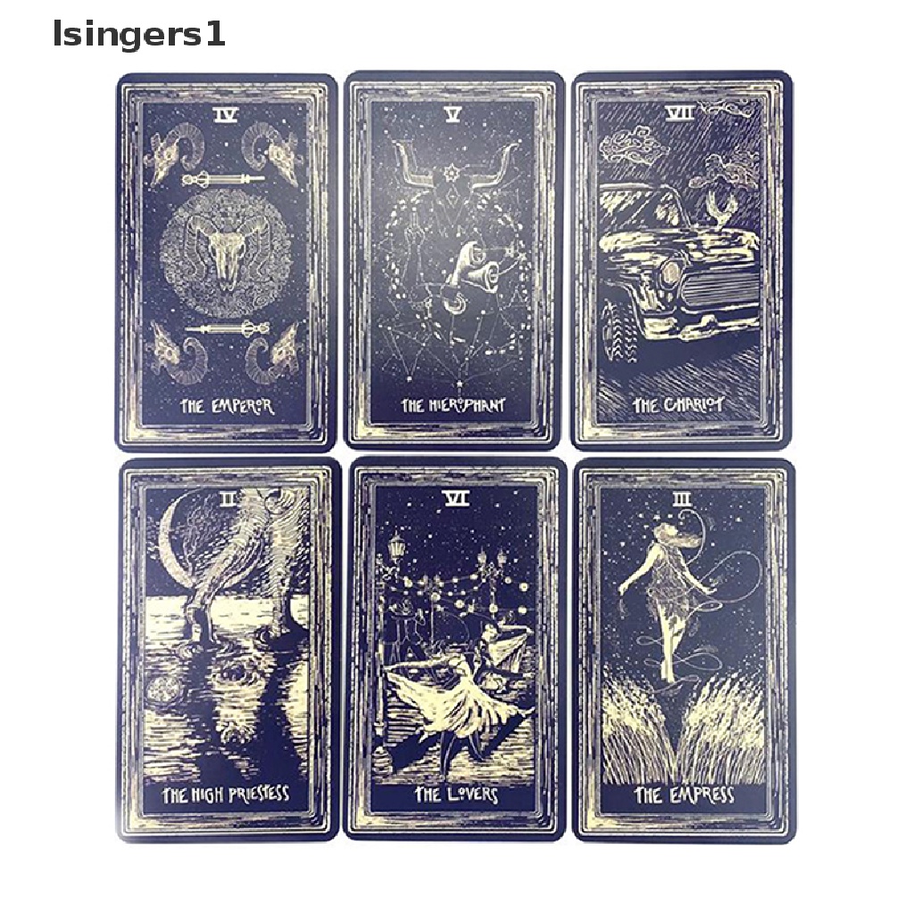 [lsingers1] Kotak Besi Light Vision Tarot Card Dek Ramalan Ramalan Permainan Pesta w/Butik Manual