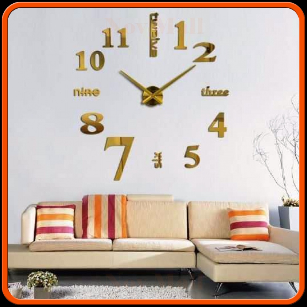 Jam Dinding Besar DIY Giant Wall Clock Quartz -JM504