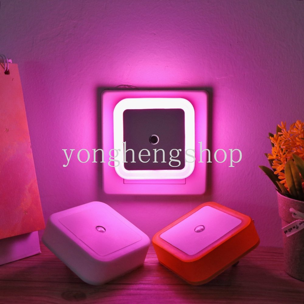 Us Plug Auto Light Induksi Lampu Malam LED Mini Lucu Sensor Otomatis Lampu Samping Tempat Tidur Kamar Anak Lorong Indoor Ruang Tamu Koridor Lampu Tangga Lampu Malam Persegi