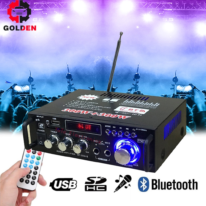 Amplifier Bluetooth Karaoke Home Theater MP3 Player FM Radio Hi POWER Mobil Amplifier Mini Bluetooth