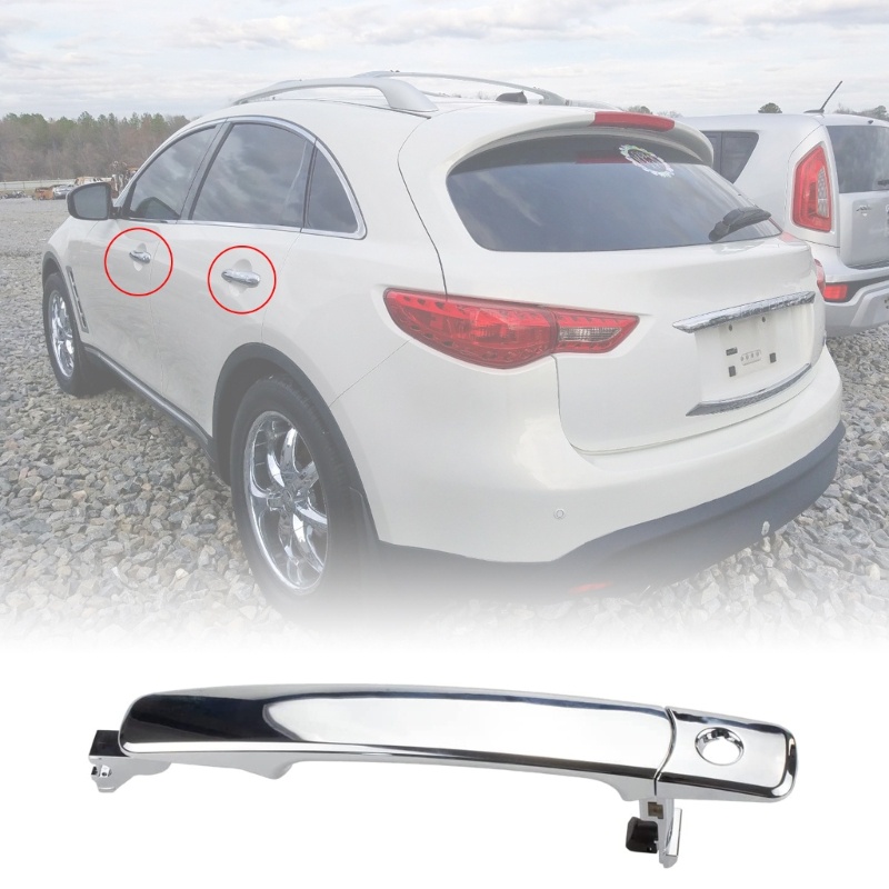 Sun Outside Exterior Chrome- Handle Pintu Depan Kiri Samping Driver Dengan Lubang Kunci Sparepart Otomatis Berkualitas ABS Made Compact-s