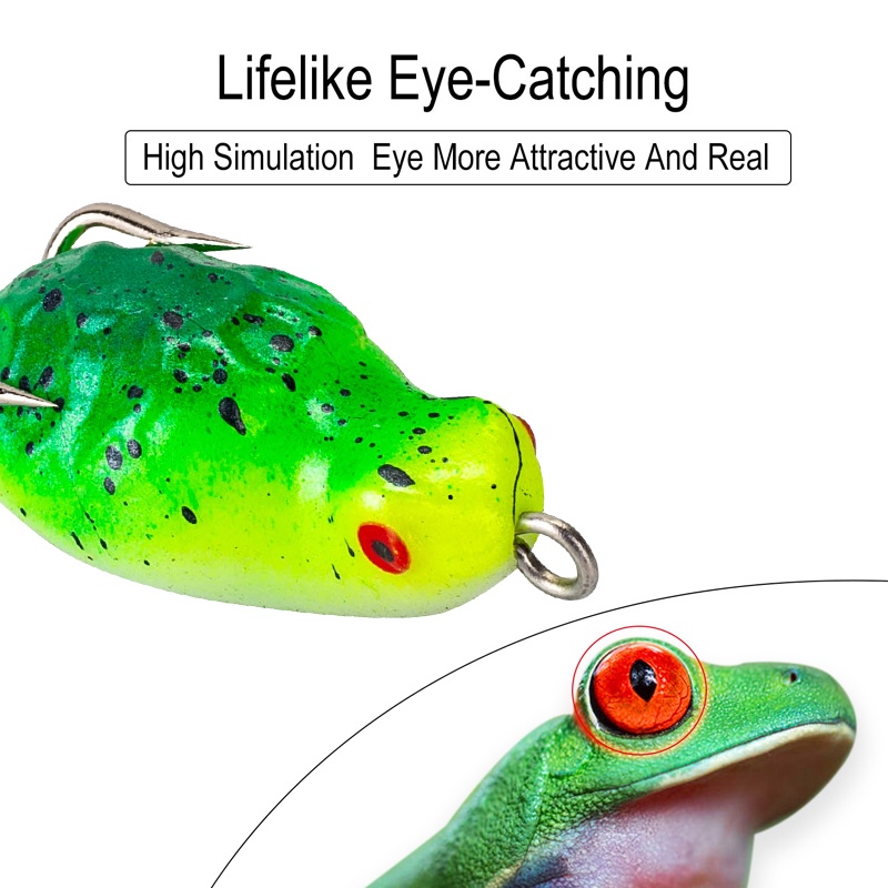 1pcs Soft Frog Fishing Toman Lure 5warna 3.5cm/4g Mini Jump Frog Casting Lure Kait Ganda Likelife Kulit Mengambang Toman Snakehead Lures