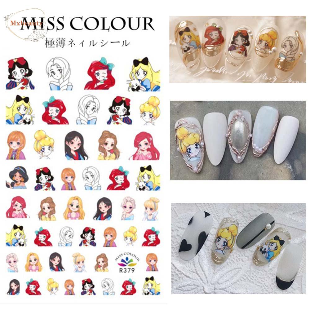 Mxbeauty Stiker Kuku Motif Kartun 3D Untuk Aksesoris Manicure