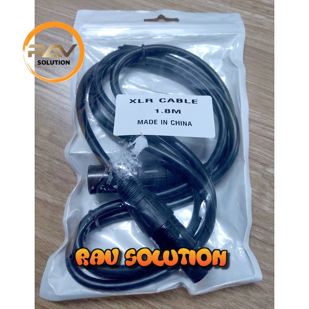 TaffSTUDIO Kabel XLR M/F OFC Microphone Karaoke Shielded 1.8 Meter - SET A RAV SOLUTION