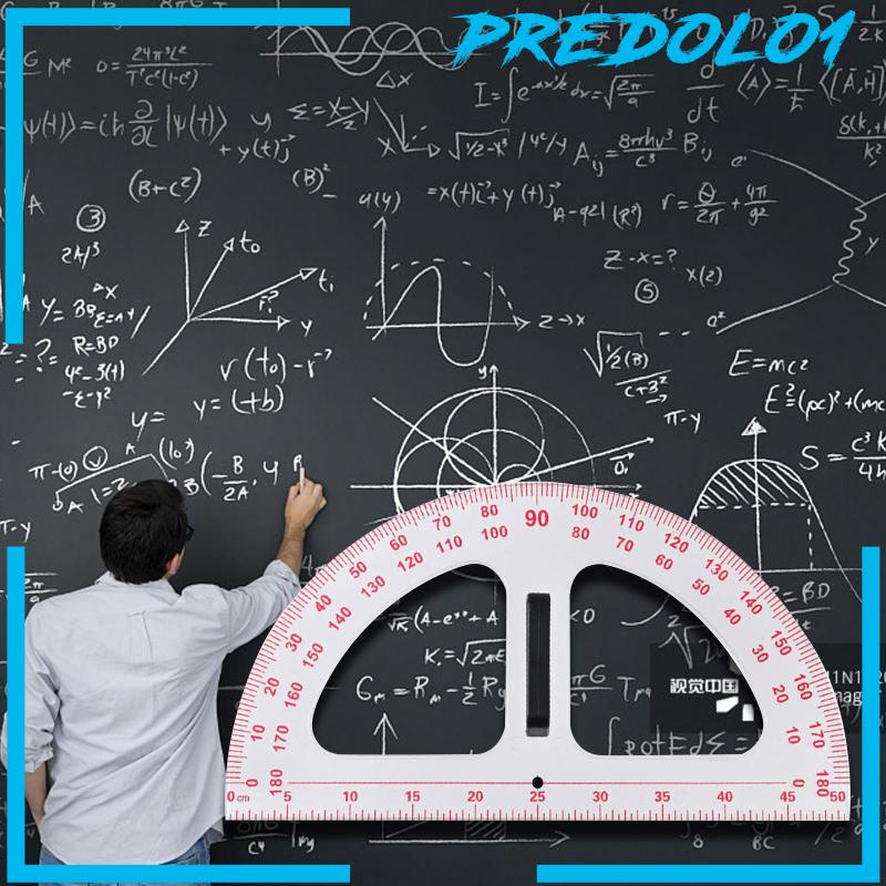 [Predolo1] Busur Derajat Busur Derajat Math Protractor Dengan Gagang Removable Gambar Carpenter 19.69inch