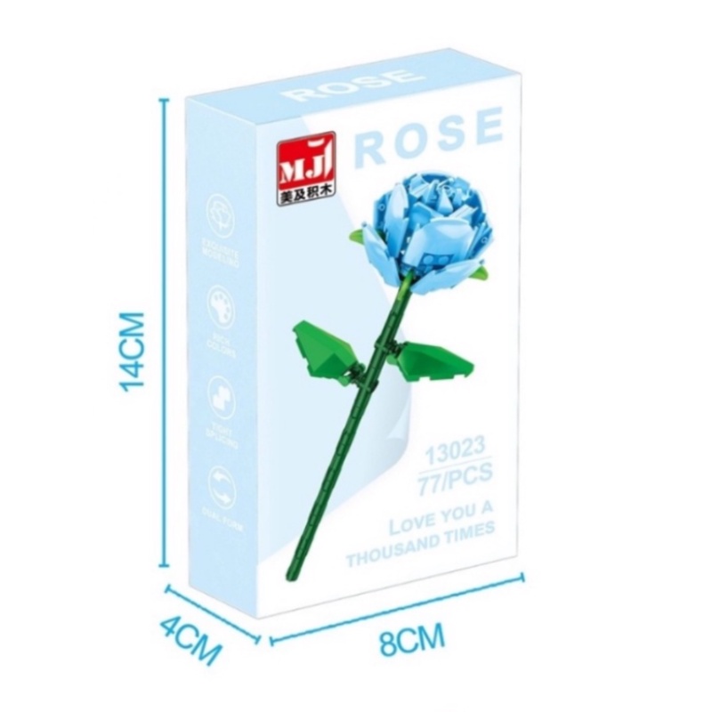 【COD】Mainan Balok DIY Flower Rose Flower Mawar Block Bangunan Flower Bouquet Buket Bunga Blok Susun DIY Untuk Dekorasi Meja Hadiah Ulang Tahun Bunga Mawar