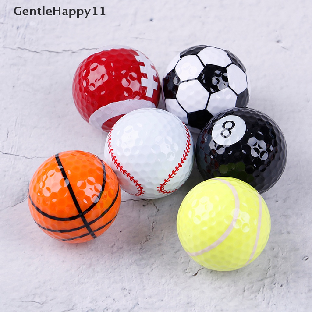 Gentlehappy Bola Golf Peralatan Golf Football Basket Tabletennis Baseball 6Pcs/Set id