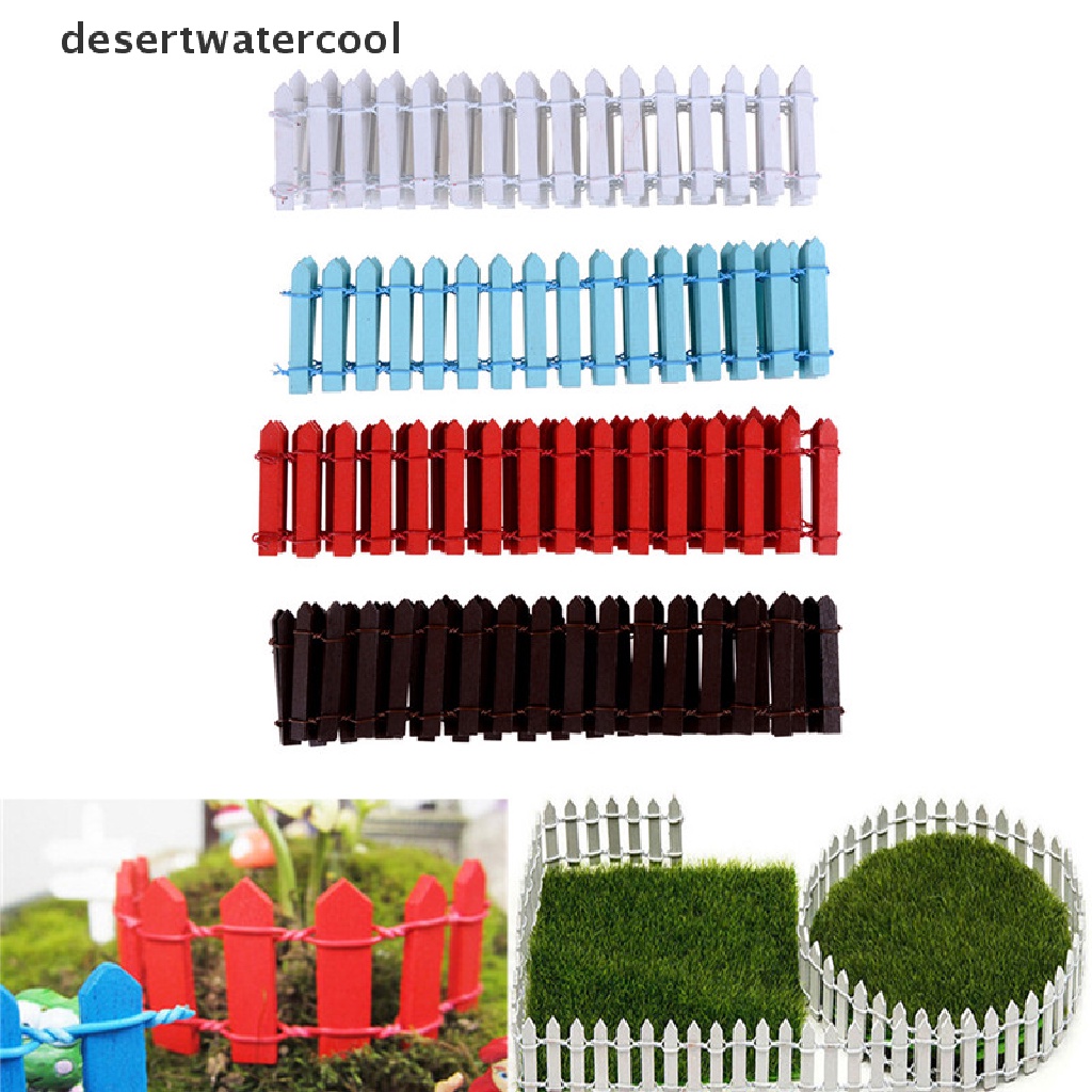 Deid100 * 5cm Miniatur Taman Peri Pagar Kayu Rumah Boneka DIY Aksesoris Decor Martijn