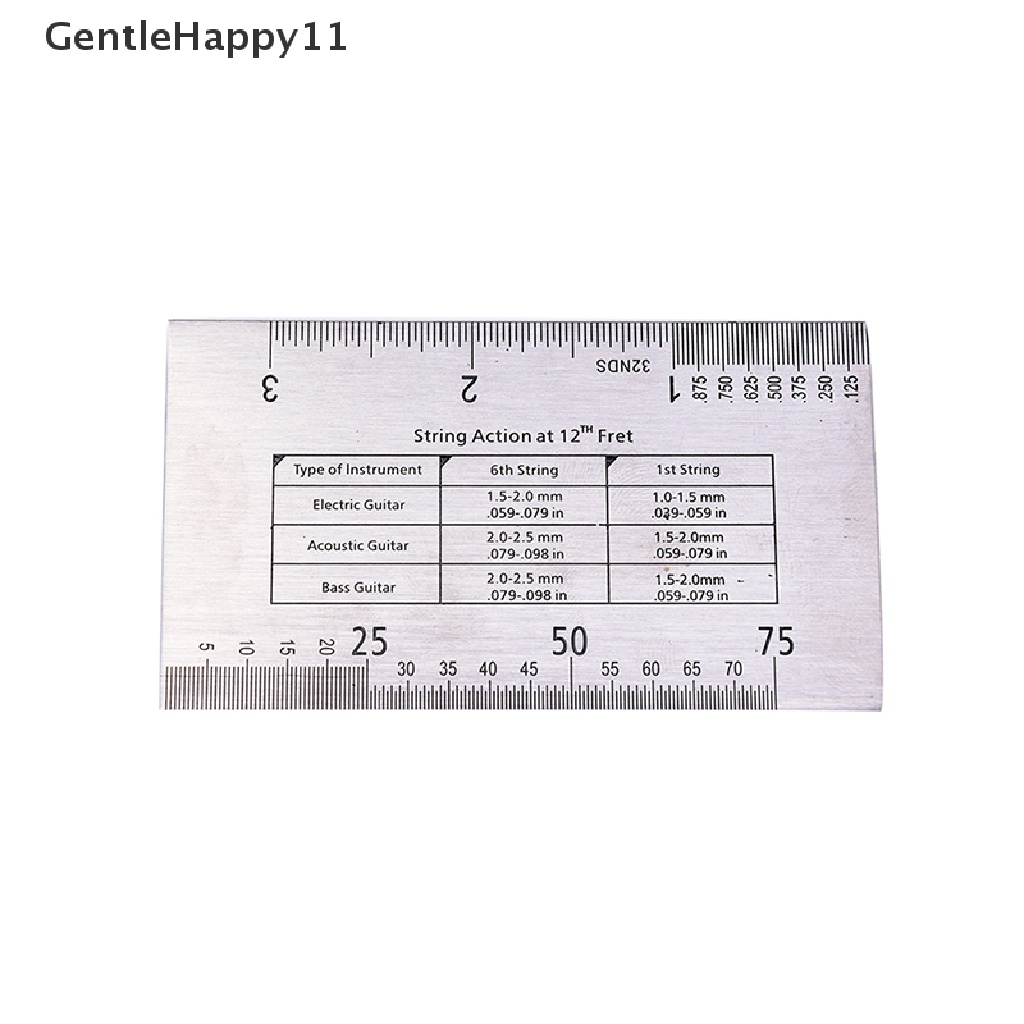 Gentlehappy Steel String Action Gauge Ruler Guide Setup Pengukur Luthier Untuk Gitar Bass id