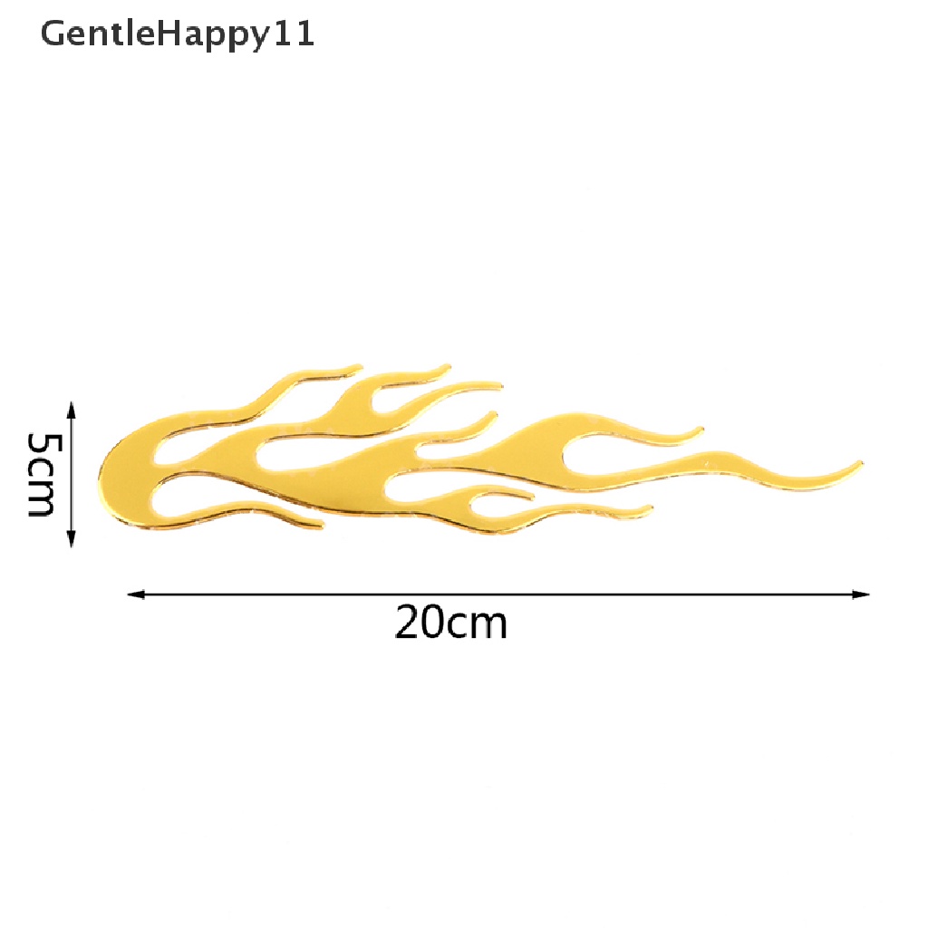 Gentlehappy 20 * 4CM Mobil Motor 3d Flame Fire Reflektif Stiker Reflektif Vinyl Decal id