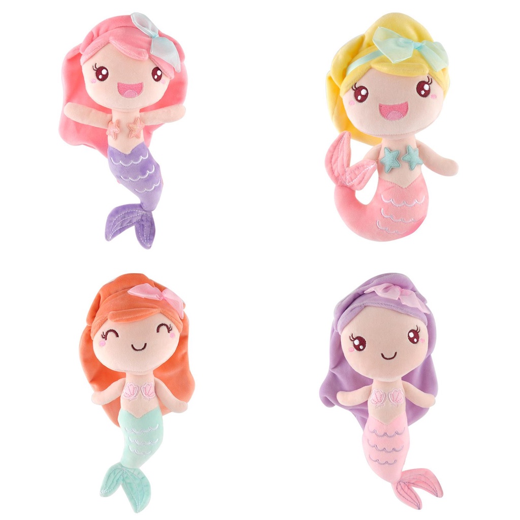 Mermaid Princess Mainan Mewah Boneka Binatang Plushie Hadiah Gadis Dekorasi Rumah