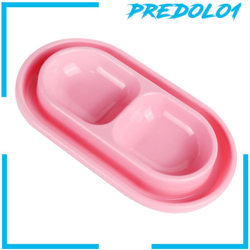 [Predolo1] Set Mangkok Makanan Dan Air Kucing AntiSlip Untuk Kucing Indoor Luar Pet Double Bowl