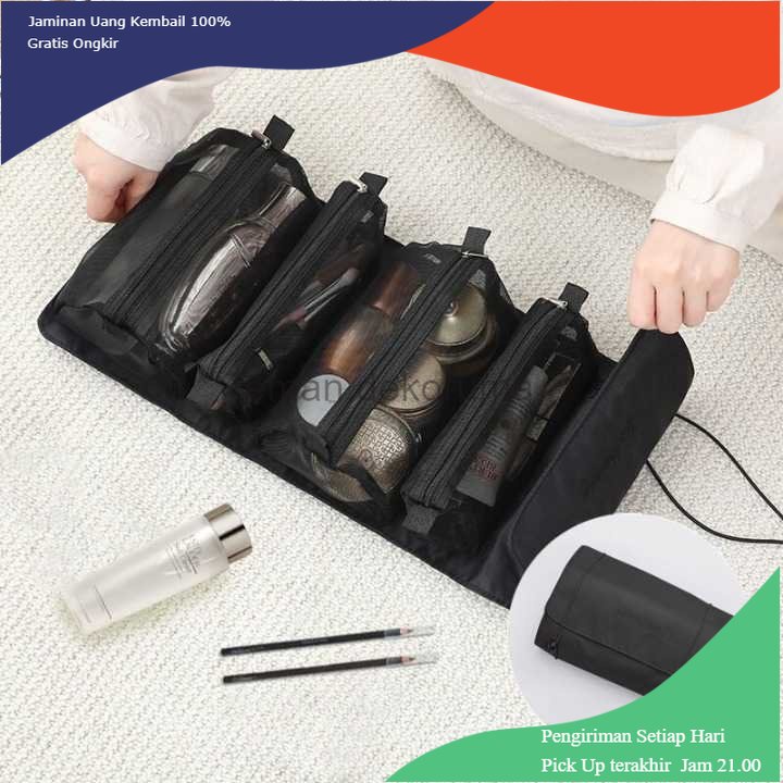 TD - RTG LEEGOO Tas Make Up 4 in 1 Roll Portable Organizer Make Up Pouch - LG041