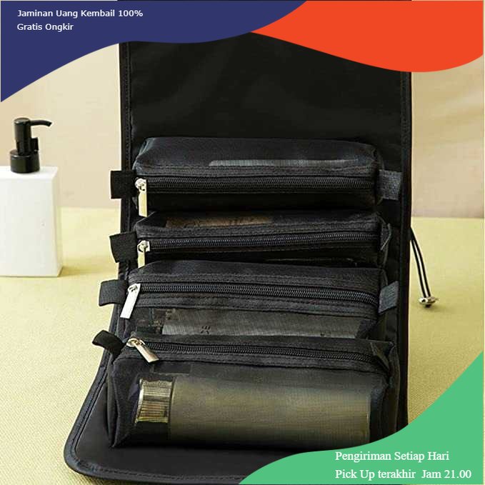 TD - RTG LEEGOO Tas Make Up 4 in 1 Roll Portable Organizer Make Up Pouch - LG041