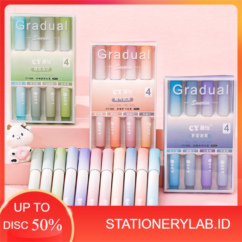 

LAB ST008 | PENA HIGHLIGHTER 4 WARNA 1 pack | 1 SET 4 WARNA | HIGHLIGHTER MAKARONI