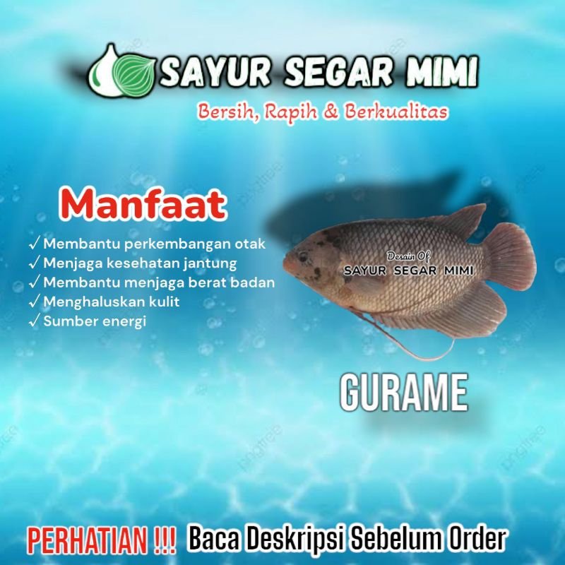 

Ikan Gurame 1Kg - Sᴀʏᴜʀ Sᴇɢᴀʀ ♏ɪᴍɪ