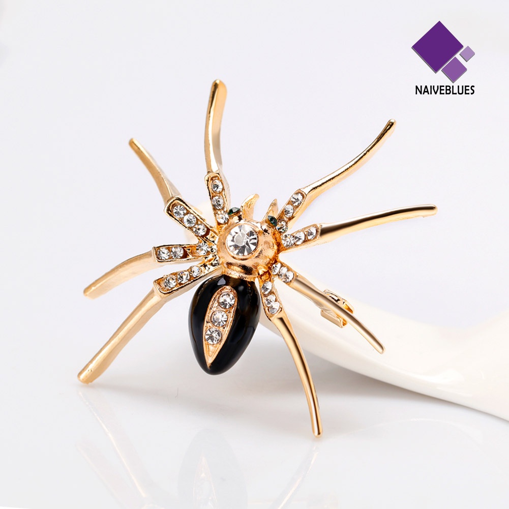 &lt; Naiveblues &gt; Fashion Spider Hadiah Wanita Kerah Bros Pin Syal Pesta Pernikahan