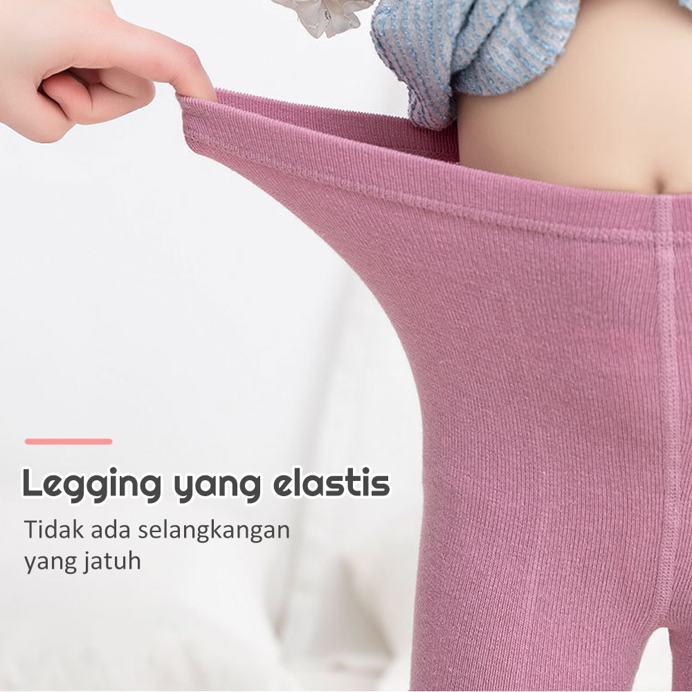 Halo Baby Legging Tutup Kaki Anak/Legging tekstur kerut polos/legging anak celana panjang bayi/Legging Kaos Kaki Bayi