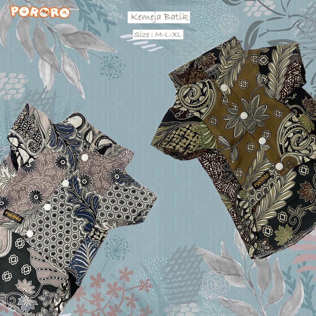 Kemeja Kucing Pororo Motif Batik