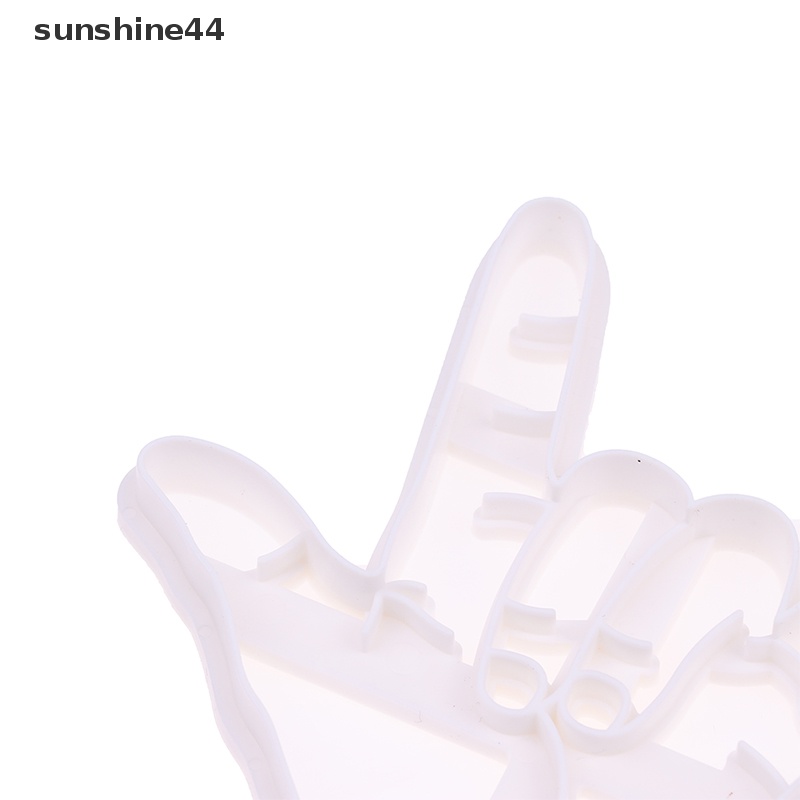 Sunshine Love You Heart Hand Gesture Diy Cetakan Fondant Pemotong Kue Kering Plastik Putih ID