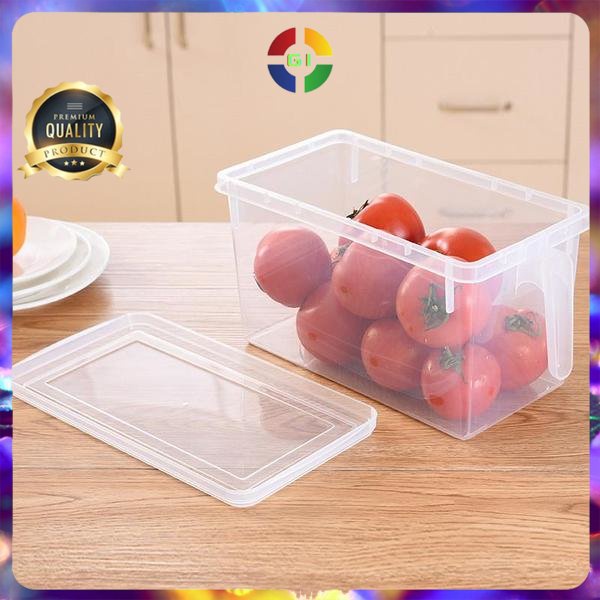 Kotak Plastik Kontainer Wadah Penyimpan Box Makanan Kulkas Kitchen Storage Food Box Transparent