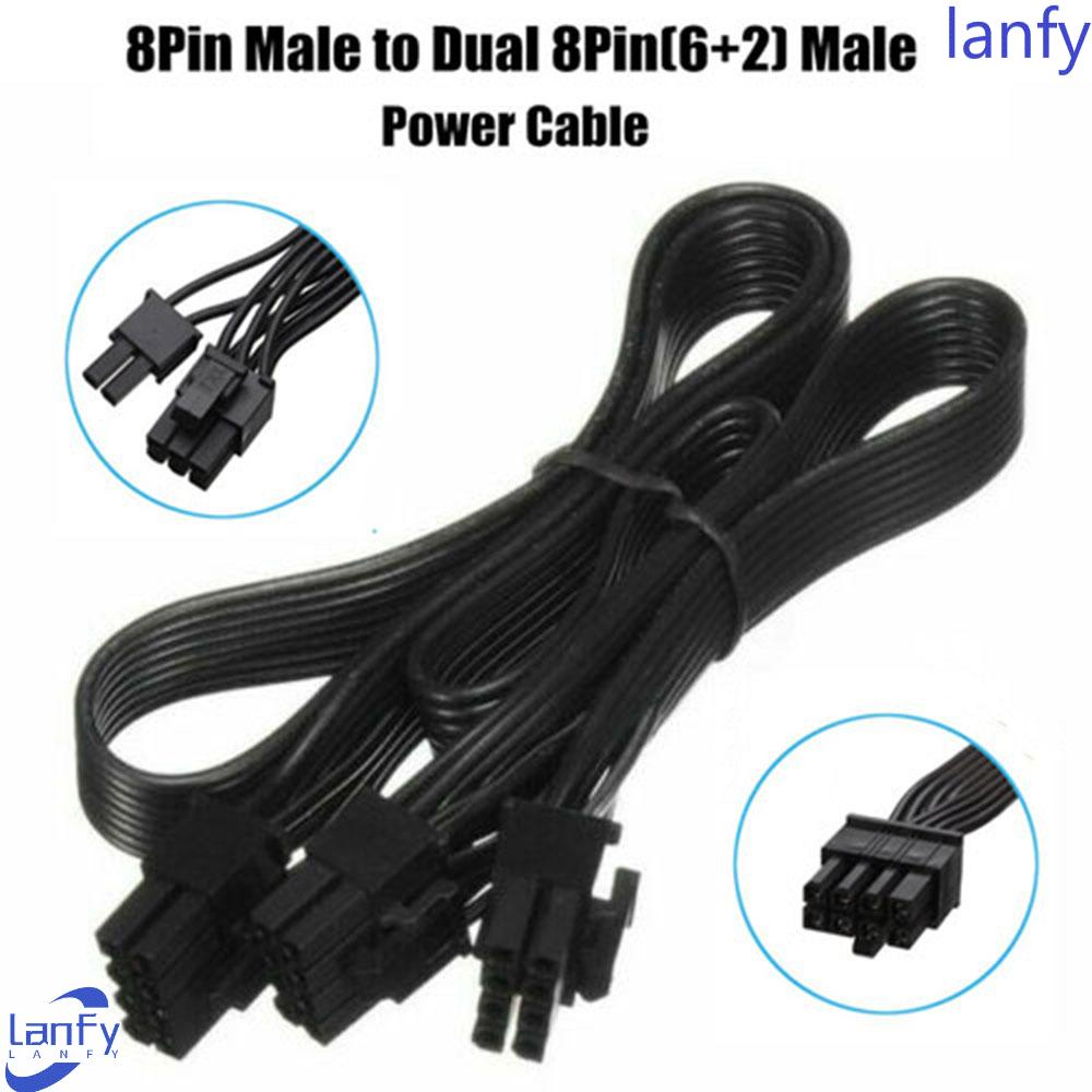 Lanfy Kabel Power Pci-E Gpu 8pin (6 + 2) Male Ke Male 18awg 8pin Male Panjang 60cm