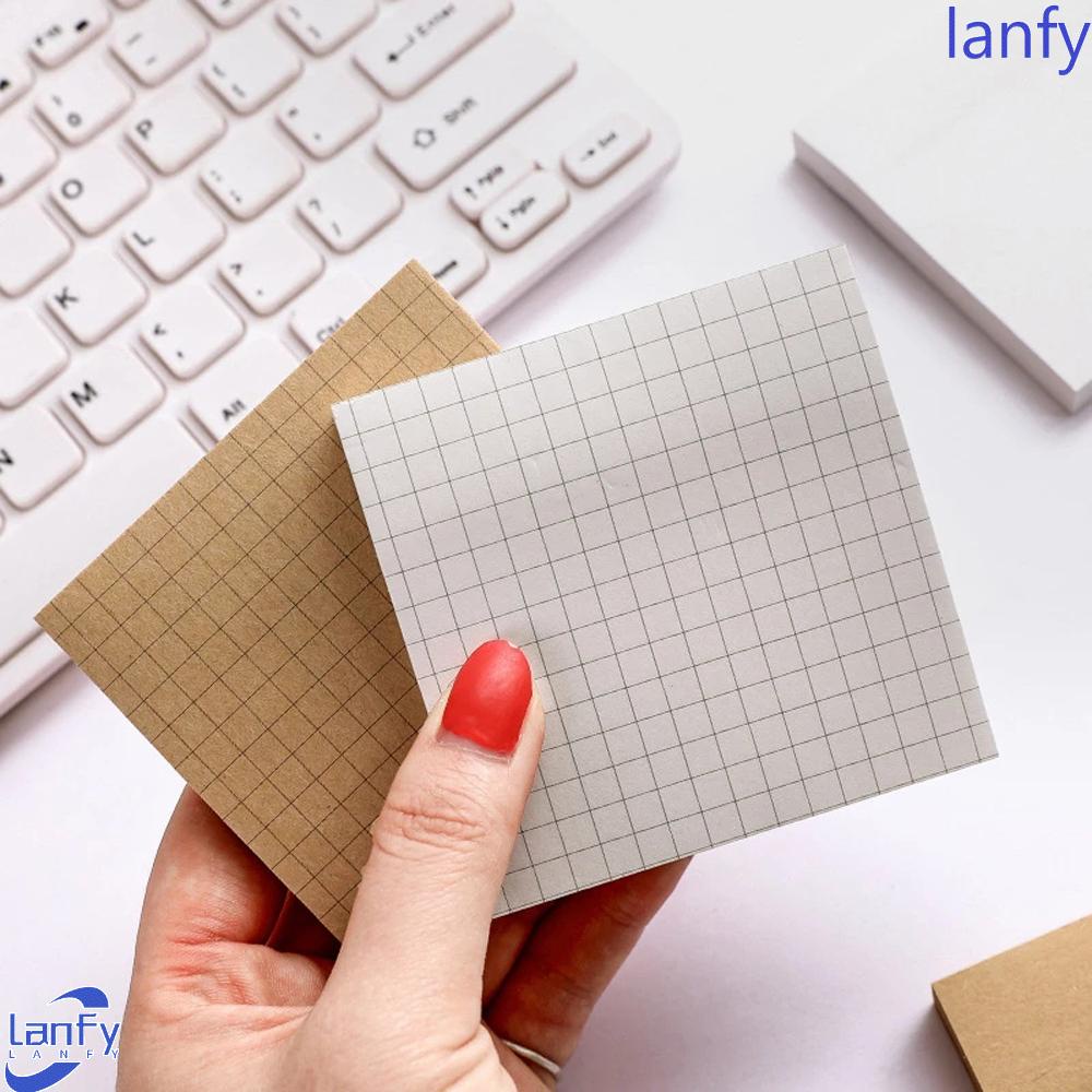 Lanfy 80 Lembar / Pc Sticky Note / Memo Pad Bahan Kertas Kraft Untuk Kantor / Sekolah