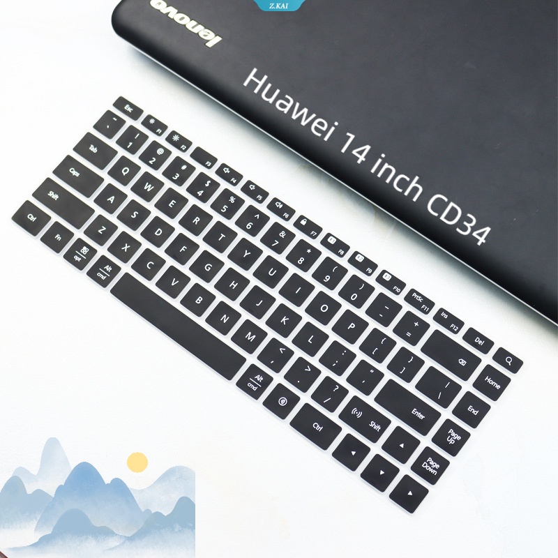 Cover Keyboard Laptop Dapat Dicuci Dan Dilepas Untuk Huawei 14inci CD34 Komputer Desktop Keyboard Silikon Perlindungan Kulit Film Tahan Debu [ZK]